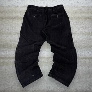 Corduroy Pants Mocha Brown Cotton Relaxed Fit Flat Front